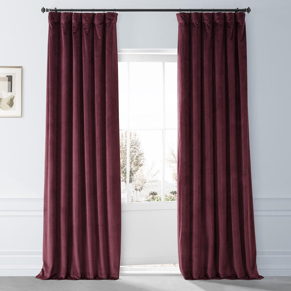 Pomegranate Juice Signature Plush Velvet Hotel Blackout Curtain - HalfPriceDrapes.com
