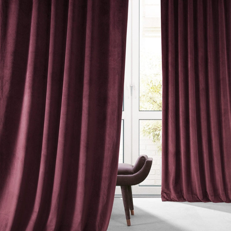 Pomegranate Juice Signature Plush Velvet Hotel Blackout Curtain - HalfPriceDrapes.com