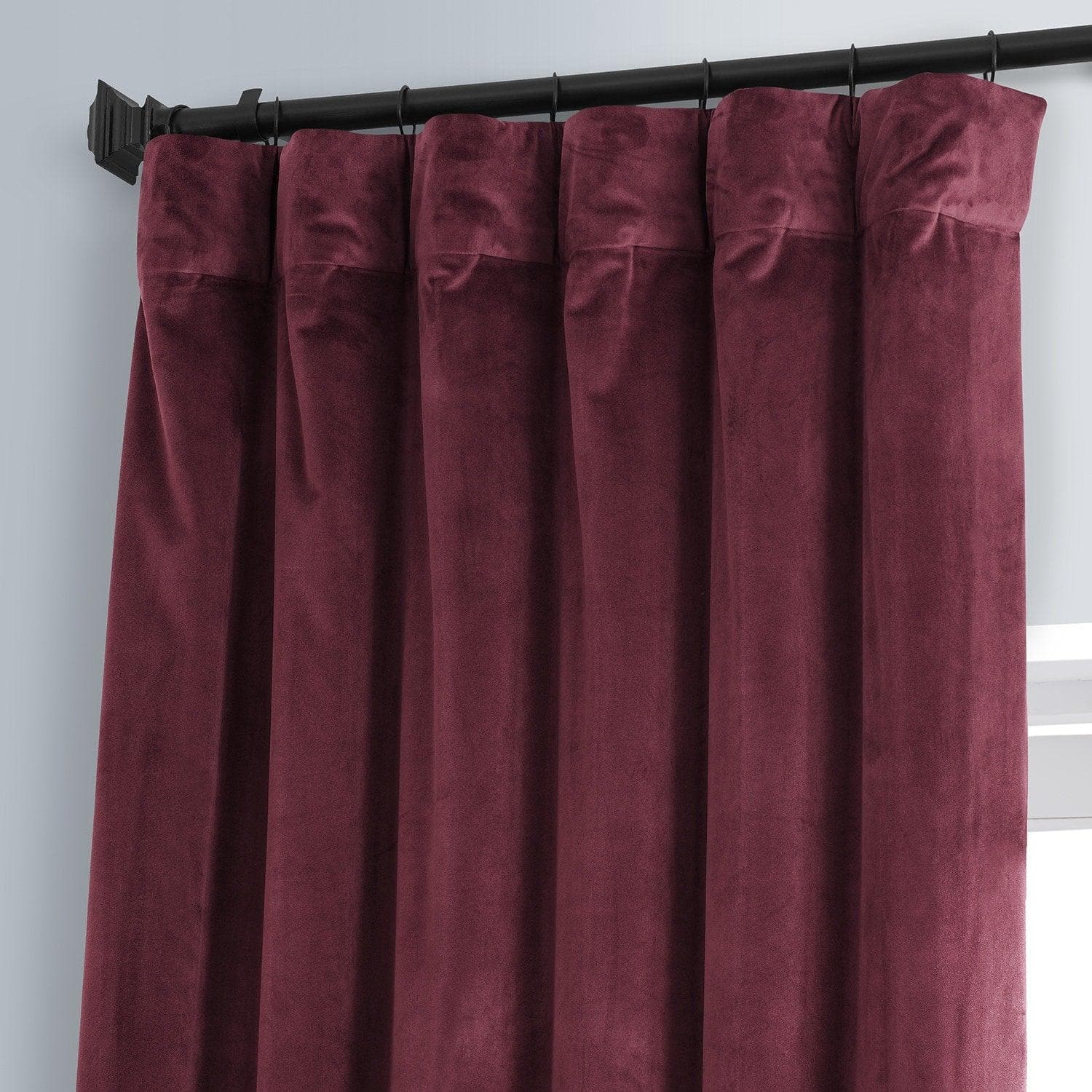 Pomegranate Juice Signature Plush Velvet Hotel Blackout Curtain - HalfPriceDrapes.com