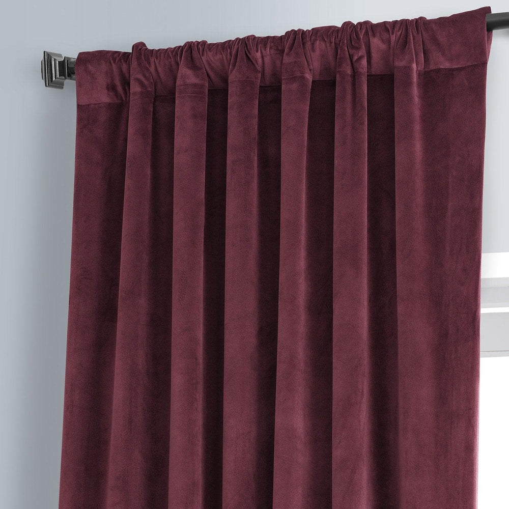 Pomegranate Juice Signature Plush Velvet Hotel Blackout Curtain - HalfPriceDrapes.com
