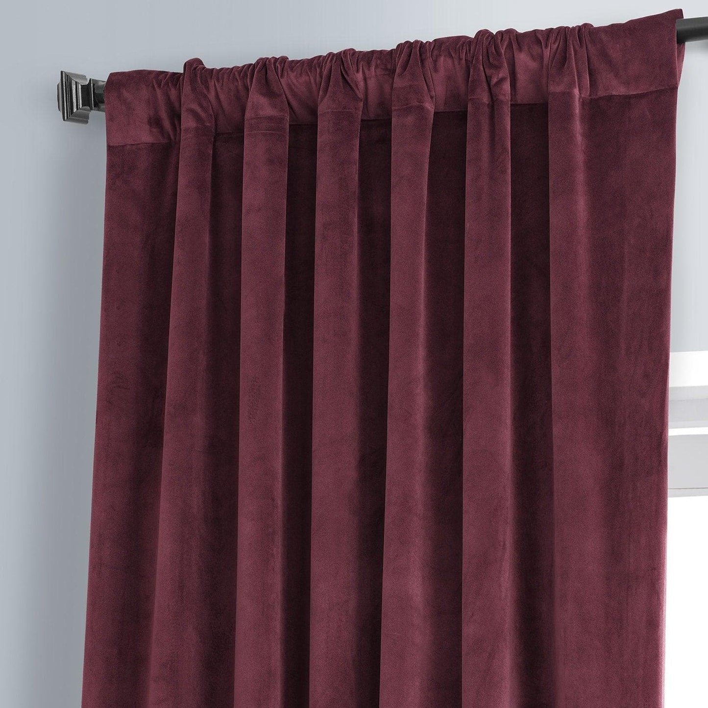 Pomegranate Juice Signature Plush Velvet Hotel Blackout Curtain - HalfPriceDrapes.com