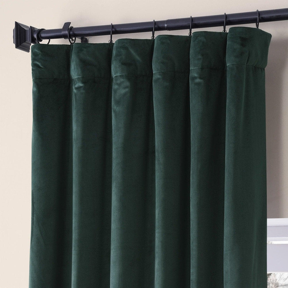 Spirit Green Signature Plush Velvet Hotel Blackout Curtain