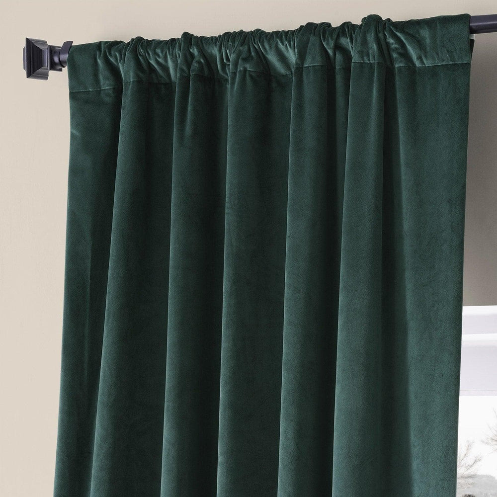 Spirit Green Signature Plush Velvet Hotel Blackout Curtain