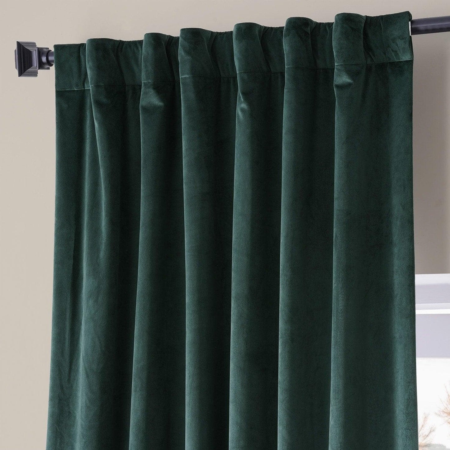 Spirit Green Signature Plush Velvet Hotel Blackout Curtain