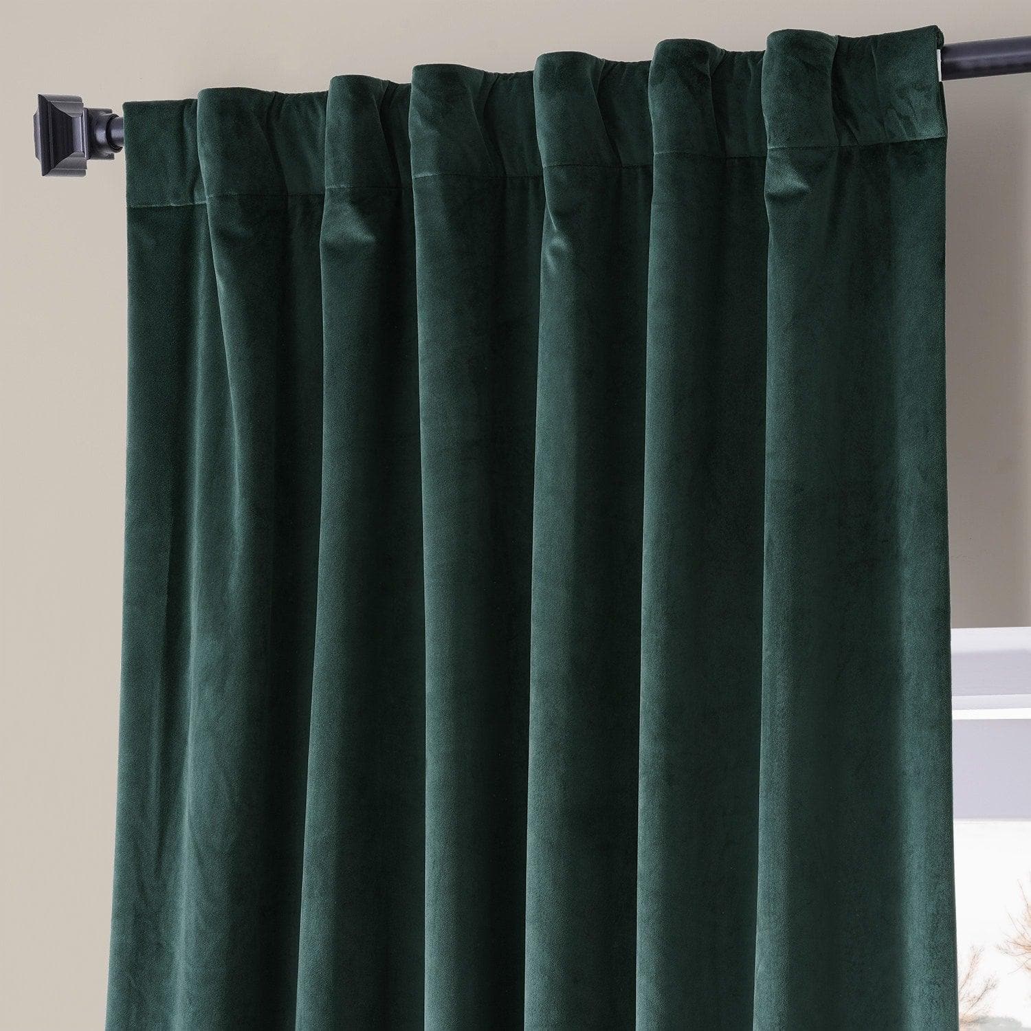 Spirit Green Signature Plush Velvet Hotel Blackout Curtain