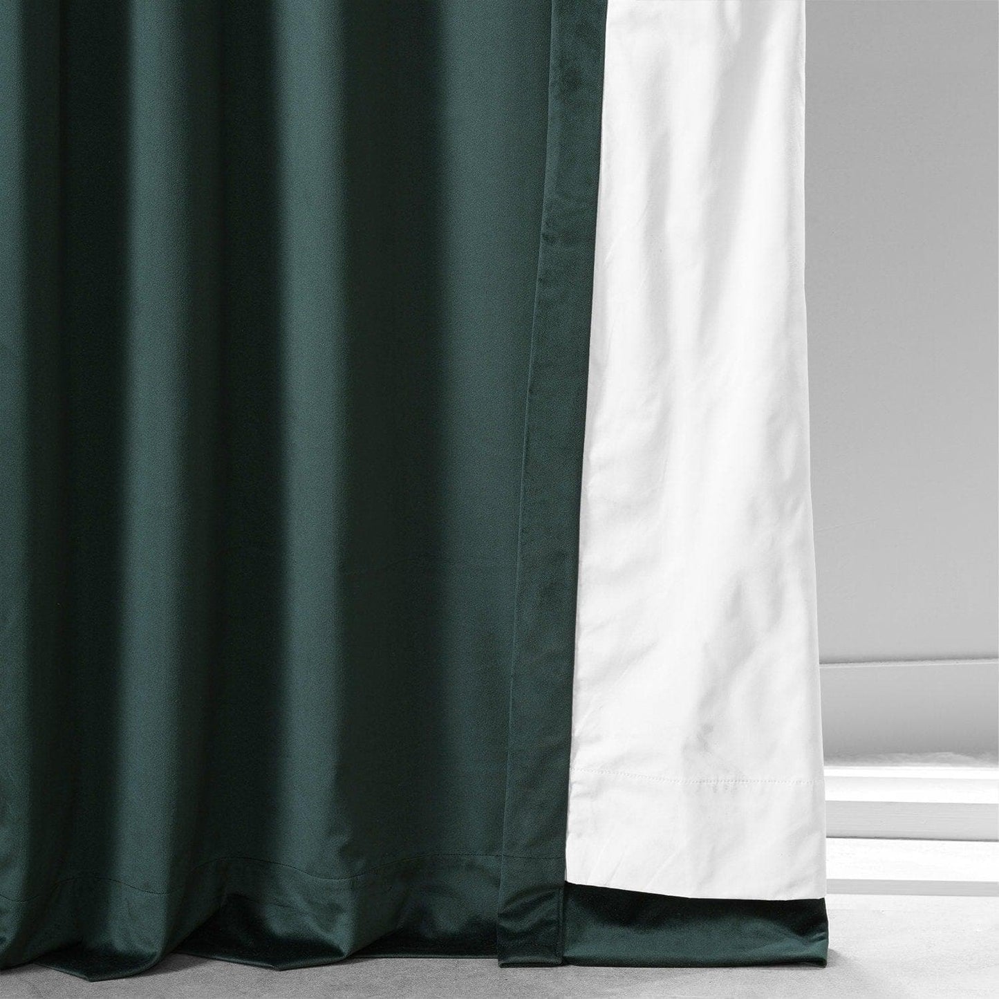Spirit Green Signature Plush Velvet Hotel Blackout Curtain