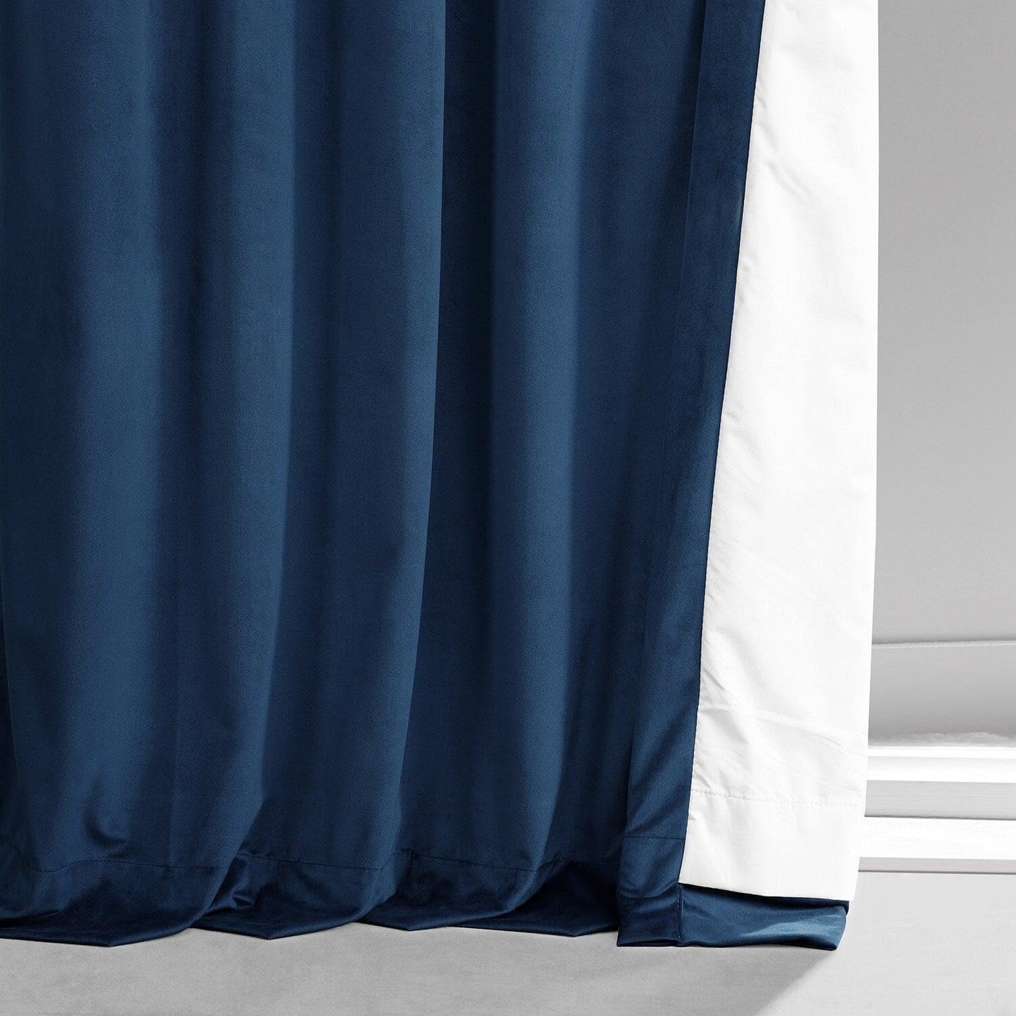 Dreamland Blue Signature Plush Velvet Hotel Blackout Curtain