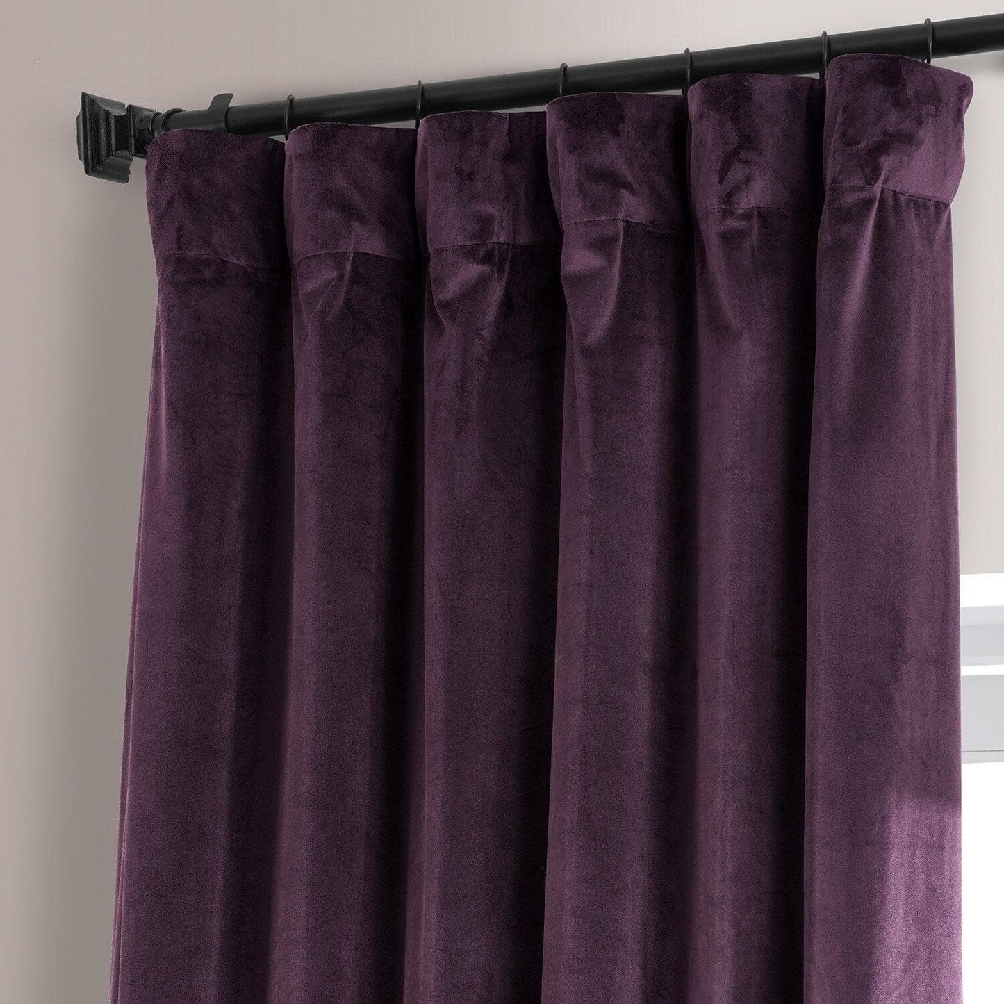 Plum Blossom Signature Plush Velvet Hotel Blackout Curtain