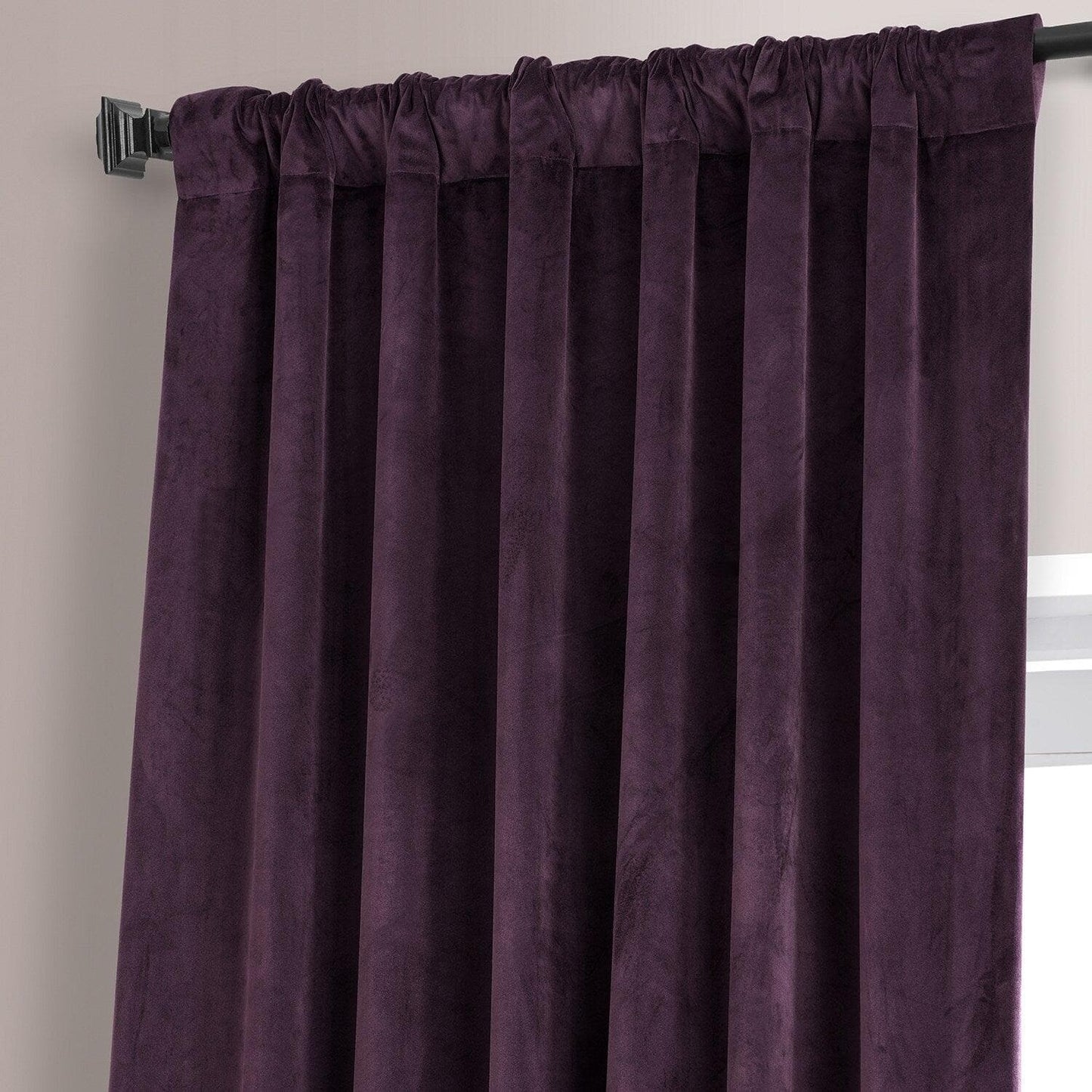 Plum Blossom Signature Plush Velvet Hotel Blackout Curtain