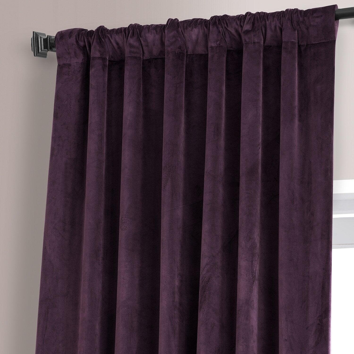 Plum Blossom Signature Plush Velvet Hotel Blackout Curtain