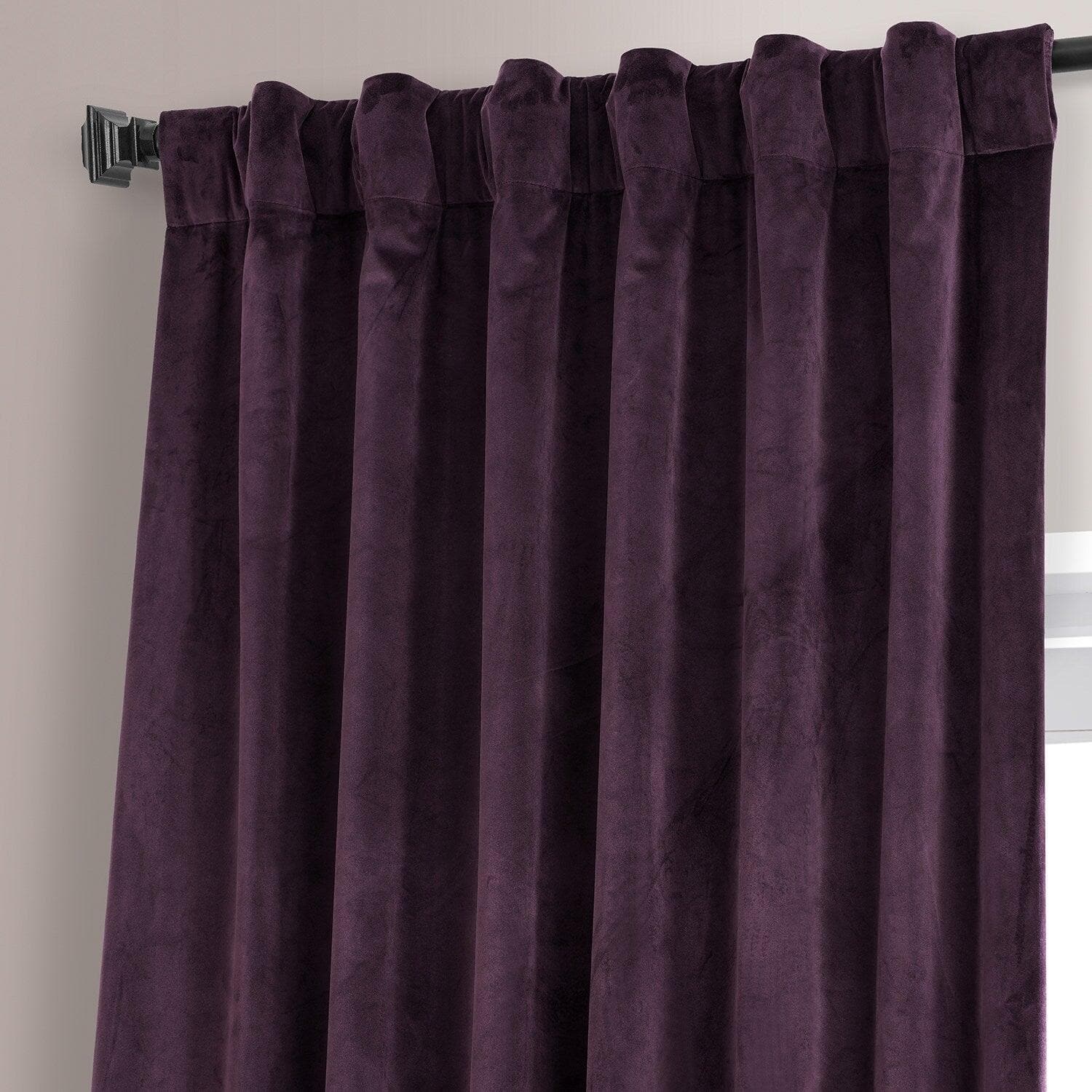 Plum Blossom Signature Plush Velvet Hotel Blackout Curtain