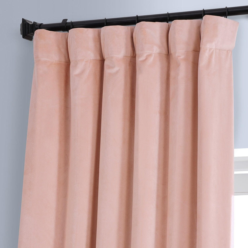Apricot Blossom Signature Plush Velvet Hotel Blackout Curtain - HalfPriceDrapes.com