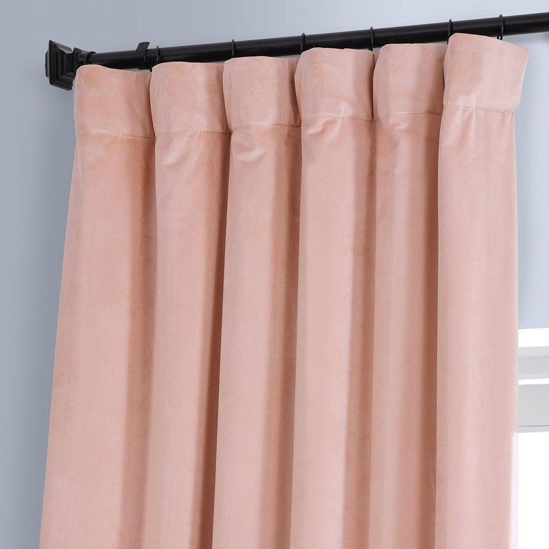 Apricot Blossom Signature Plush Velvet Hotel Blackout Curtain - HalfPriceDrapes.com