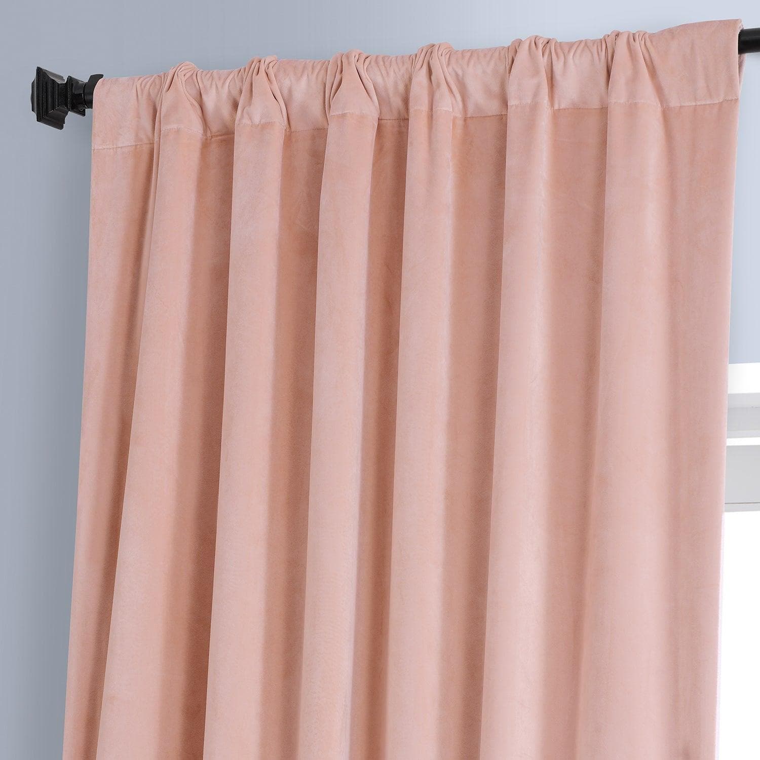 Apricot Blossom Signature Plush Velvet Hotel Blackout Curtain - HalfPriceDrapes.com