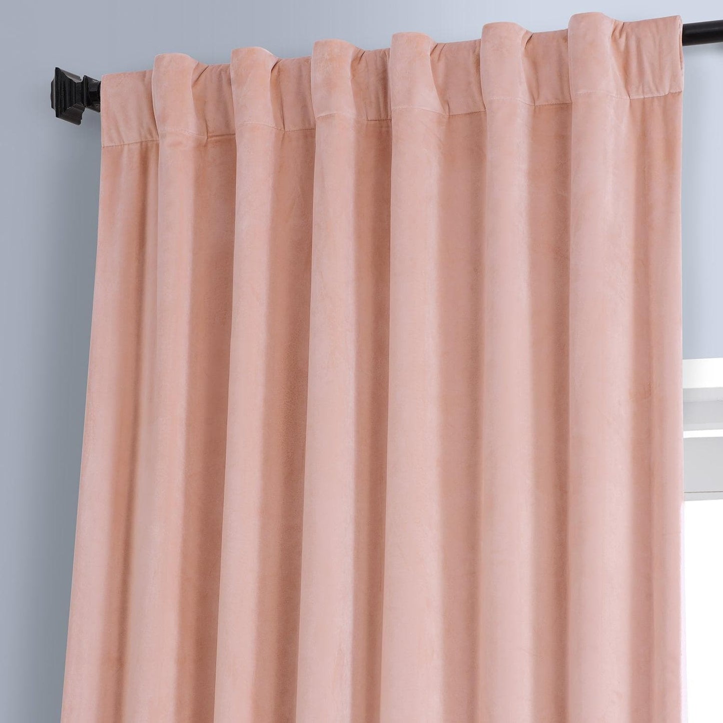 Apricot Blossom Signature Plush Velvet Hotel Blackout Curtain - HalfPriceDrapes.com