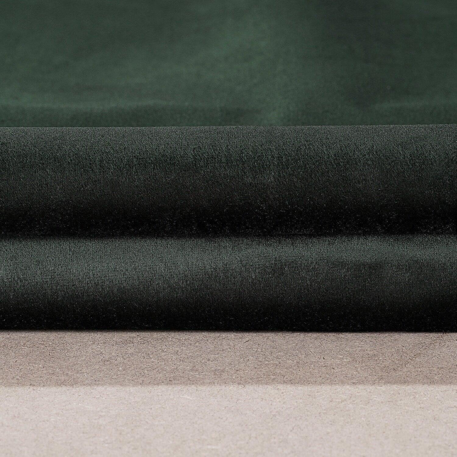 Deep Forest Green Performance Velvet Blackout Fabric - HalfPriceDrapes.com