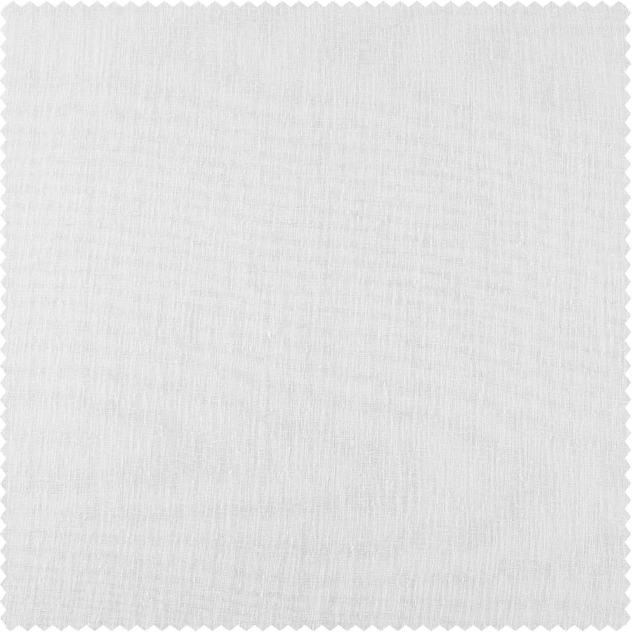 White Orchid Textured Faux Linen Sheer Custom Curtain - HalfPriceDrapes.com
